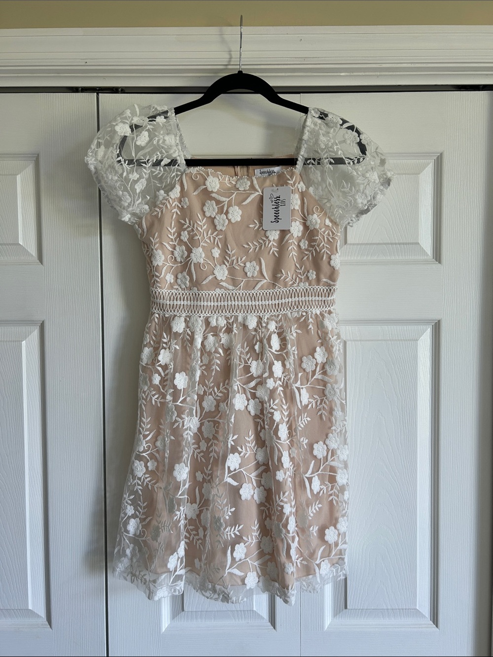 Speechless Kids size 14-16 girls white floral lace dress